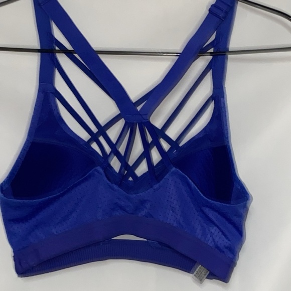 VICTORIA  SECRET PINK SPORT SIZE 32C Blue Strappy Women's Bra BACK BUCKLE CLEAN - Picture 9 of 11